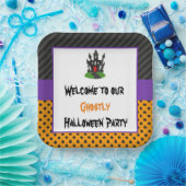 ハウス幽霊のよく出るハローウィンパーティ ペーパープレート (パーティー)