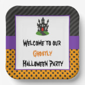 ハウス幽霊のよく出るハローウィンパーティ ペーパープレート (正面)