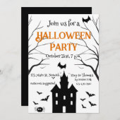 ハウス幽霊のよく出るハローウィンパーティ 招待状 (正面/裏面)