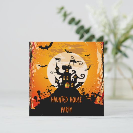 ハウス幽霊のよく出るハローウィンパーティ 招待状 (スタンド正面)