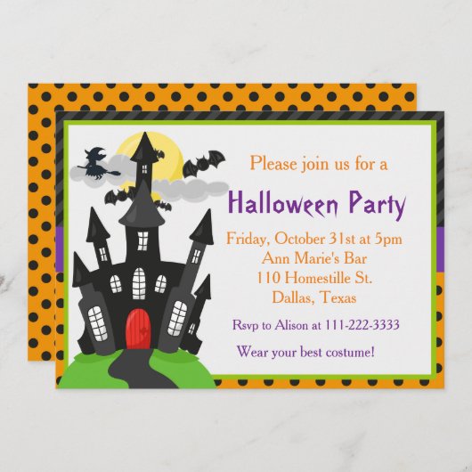 ハウス幽霊のよく出るハローウィンパーティ 招待状 (正面/裏面)