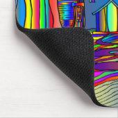 ハウス幽霊のよく出るホラー抽象芸術カラフルステイングラス マウスパッド (コーナー)