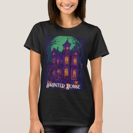 ハウス幽霊のよく出るヴィンテージウィッチムーンTシャツ Tシャツ (正面)