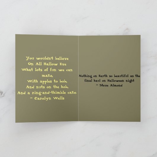 ハウス幽霊のよく出る幽霊ハロウィンお洒落 カード (内部)