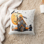 ハウス幽霊のよく出る幽霊フルムーンホワイトハロウィーン クッション (ブランケット)