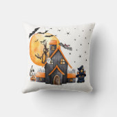 ハウス幽霊のよく出る幽霊フルムーンホワイトハロウィーン クッション (裏面)