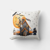 ハウス幽霊のよく出る幽霊フルムーンホワイトハロウィーン クッション (正面)