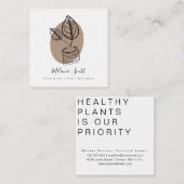 ハウス祈りの言葉植物植物専門植物学者 スクエア名刺 (正面/裏面)