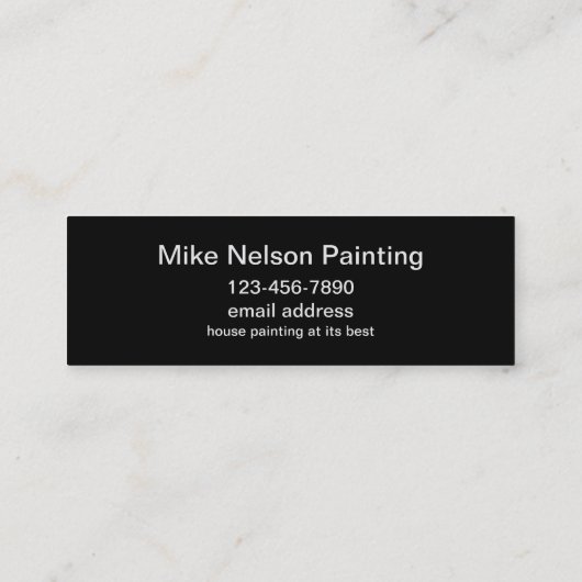 ハウス絵画プロフェッショナル画家 スキニー名刺 (裏面)