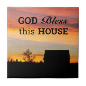 ハウス賛美のサンセットシルエット タイル (正面)