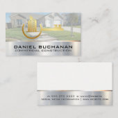 ハウス鍵不動産仲介業者ロゴ | 住宅地 名刺 (正面/裏面)