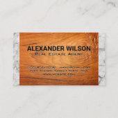 ハウス鍵 |木製大理石 名刺 (裏面)