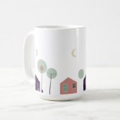 ハウス，グラフィティ，建築 コーヒーマグカップ (正面左)