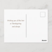 ハウス・サンフラワーズより、ハッピースカンクスギブイング ポストカード (裏面)