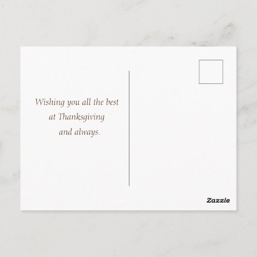 ハウス・サンフラワーズより、ハッピースカンクスギブイング ポストカード (裏面)