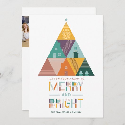 ハウス&ツリー実在エステートビジネスホリデーカード シーズンカード (正面/裏面)