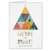 ハウス&ツリー実在エステート折り畳みホリデーカード (正面)