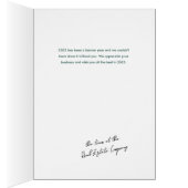 ハウス&ツリー実在エステート折り畳みホリデーカード (内側 (右))