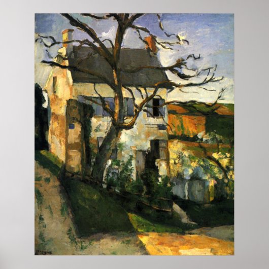 ハウス&ツリー – ポールセザンヌ- c1873 ポスター (正面)
