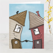 ハウス・ツー・ハウス　ハンドシェイク不動産 カード (黄色い花)