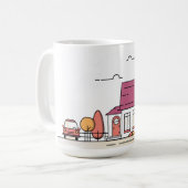 ハウス,ホーム,建物 コーヒーマグカップ (正面左)
