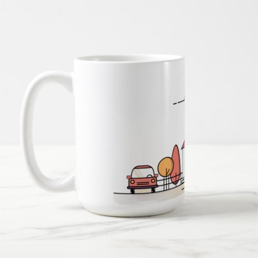 ハウス,ホーム,建物 コーヒーマグカップ (左)