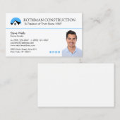 ハウス ロゴ 建設 写真を追加 ビジネス カード (正面/裏面)