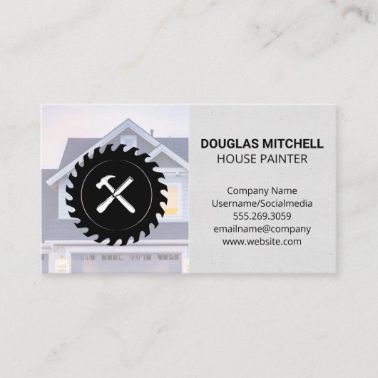 ハウス | 鋸歯とハンマー 名刺 (正面)