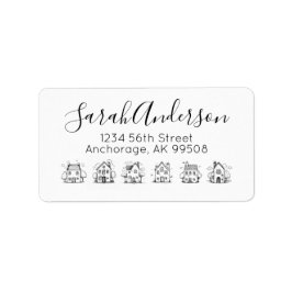 ハウズお洒落ス実在エテート差出人住所 ラベル