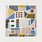 ハウズハンドドロインシームレス抽象芸術 タペストリー (正面(横))