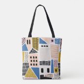 ハウズハンドドロインシームレス抽象芸術 トートバッグ (裏面)