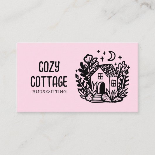 ハウセスティターピッツターホームカワイイコテージアーカスタムト 名刺 (正面)