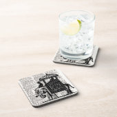 ハウダー辞書アートを持つ象 コースター (右側)