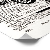 ハウダー辞書アートを持つ象 ポスター (角)