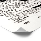 ハウダ付きの象の辞書アート ポスター (角)