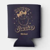 ハウディおもしろいサンタカウボーイテキサス州クリスマス 缶クーラー (裏面)