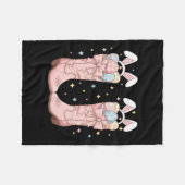 ハウディイースターウエスタンイースターバニーカウボーイブーツEas フリースブランケット (正面(横))