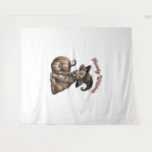 ハウディウィッチハロウィーンハイランドカウズ タペストリー (正面(横))