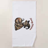 ハウディウィッチハロウィーンハイランドカウズ ビーチタオル (正面)