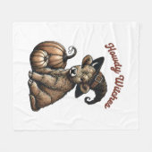 ハウディウィッチハロウィーンハイランドカウズ フリースブランケット (正面(横))