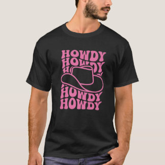 ハウディウェスタンロデオカントリーサザン女性のカーボーイヴィンタ Tシャツ