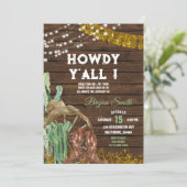 ハウディオールサウスウエスタンサウスサボーツ誕生日 招待状 (スタンド正面)