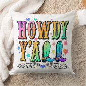 ハウディオール女性のカーボーイガールズピロー クッション (ブランケット)