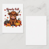 ハウディオール秋秋モー牛乳用カボチャ ノートカード (正面/裏面)
