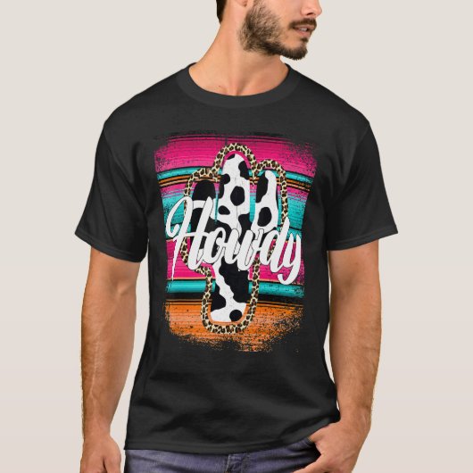 ハウディカウパターンサボテンSerapeサボテンLeopard pr Tシャツ (正面)