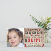ハウディカウボーイウェスタンクリスマスフォトカード シーズンカード (スタンド正面)