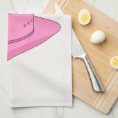 ハウディカウボーイハットピンク キッチンタオル (四つ折り)