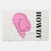 ハウディカウボーイハットピンク キッチンタオル (横)