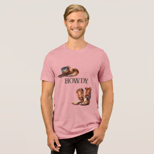 ハウディカウボーイブーツと帽子 トライブレンドTシャツ