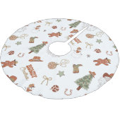 ハウディクリスマスウエスタンカウボーイ ブラッシュドポリエステルツリースカート (アングル)